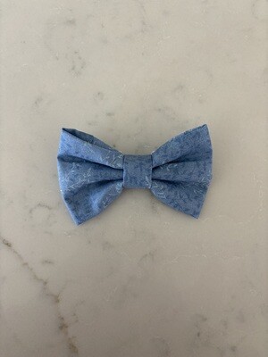 SMALL Blue Floral Bow Tie