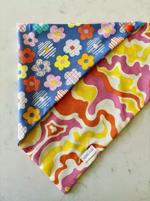 SMALL Groovy Blooms Bandana
