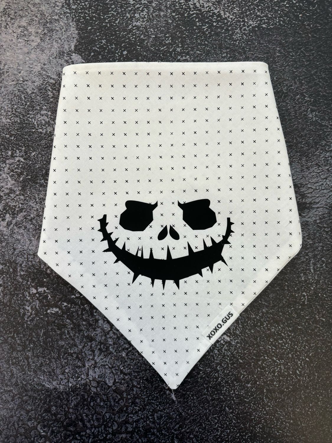 MEDIUM White Jack O Lantern Bandana