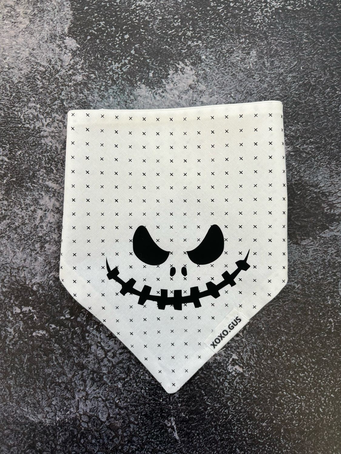 SMALL White Jack O Lantern Bandana
