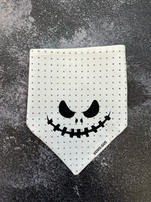 SMALL White Jack O Lantern Bandana