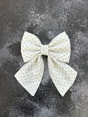 MEDIUM White Sailor Bow