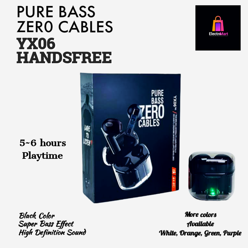 YX06 Pure Bass Zero Cables Bluetooth Headsets Ear Buds