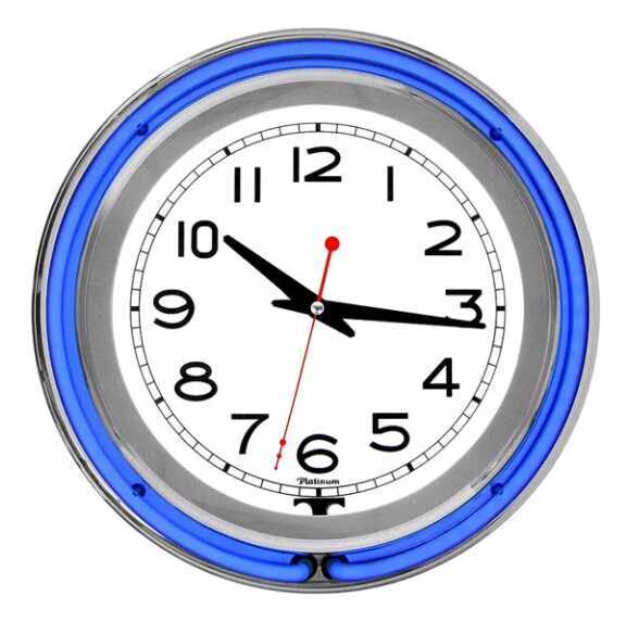 15 Inch Neon Custom Photo Wall Clock-Your Choice Of 6 Colors