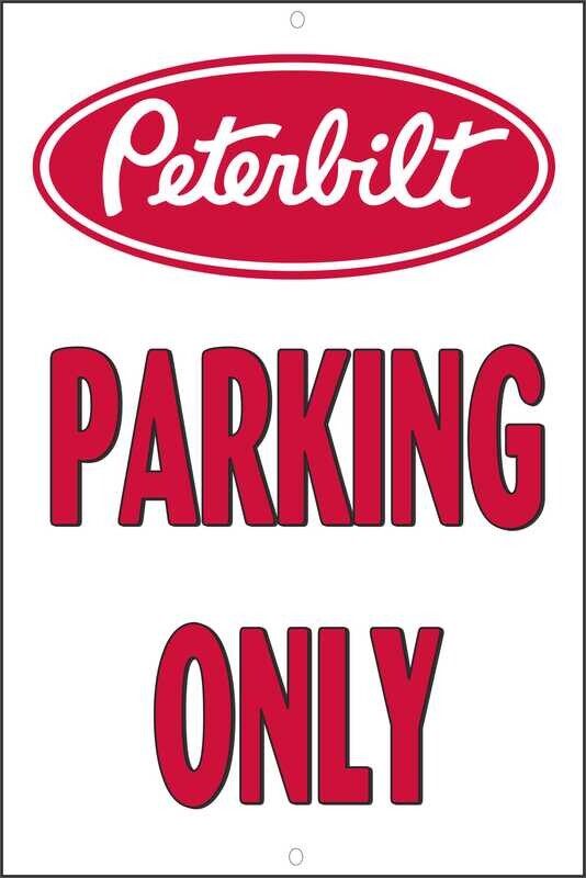 Peterbilt Emblem Parking Only Metal Sign