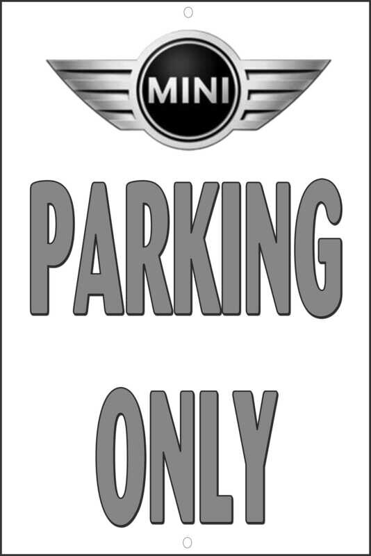 Mini Cooper Parking Only Metal Sign