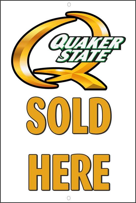 Quaker State Motor Oil Metal Sign