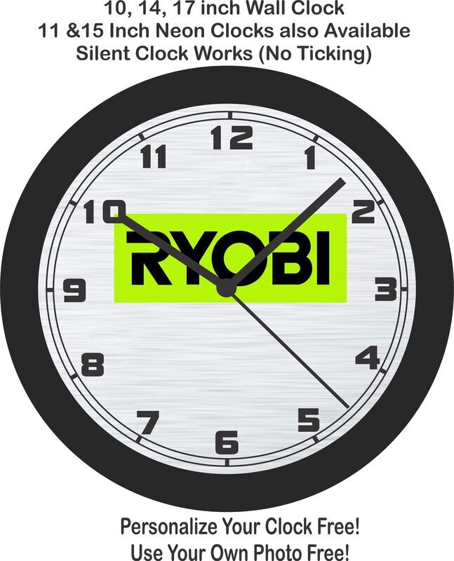 Ryobi Tools Logo Wall Clock