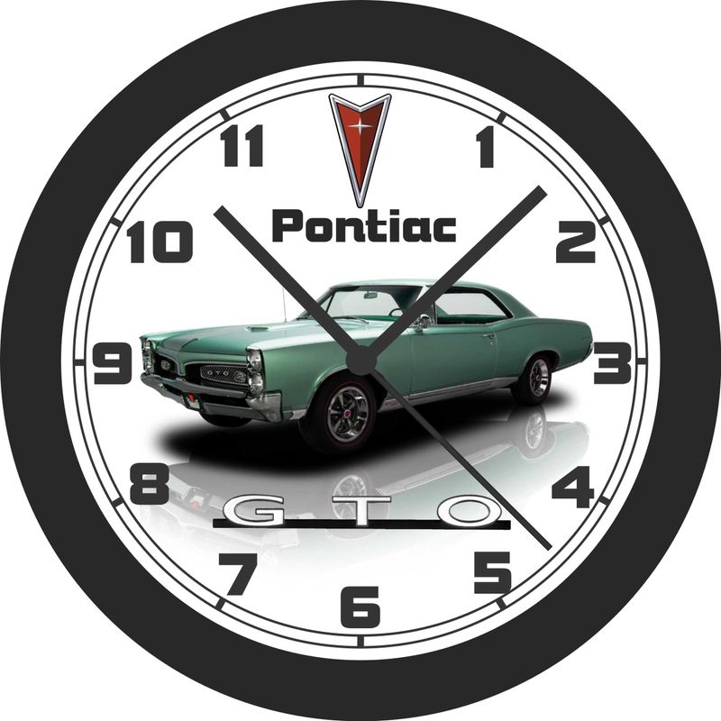 1967 Pontiac GTO Linden Green Wall Clock