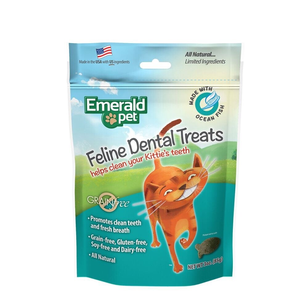 Emerald Pet / Chat / Friandises dentaires /  Poisson océanique, Format: 3 oz (85g)