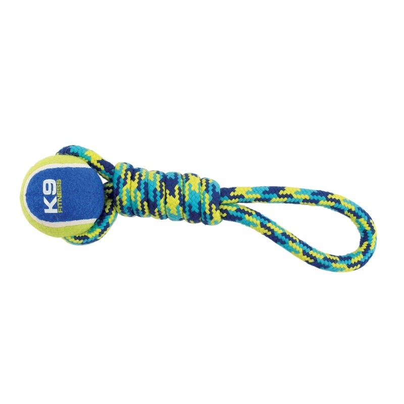 Zeus 2.0 / Chien / balle de tennis avec corde à tirer Fitness / 22,9 cm (9 po)