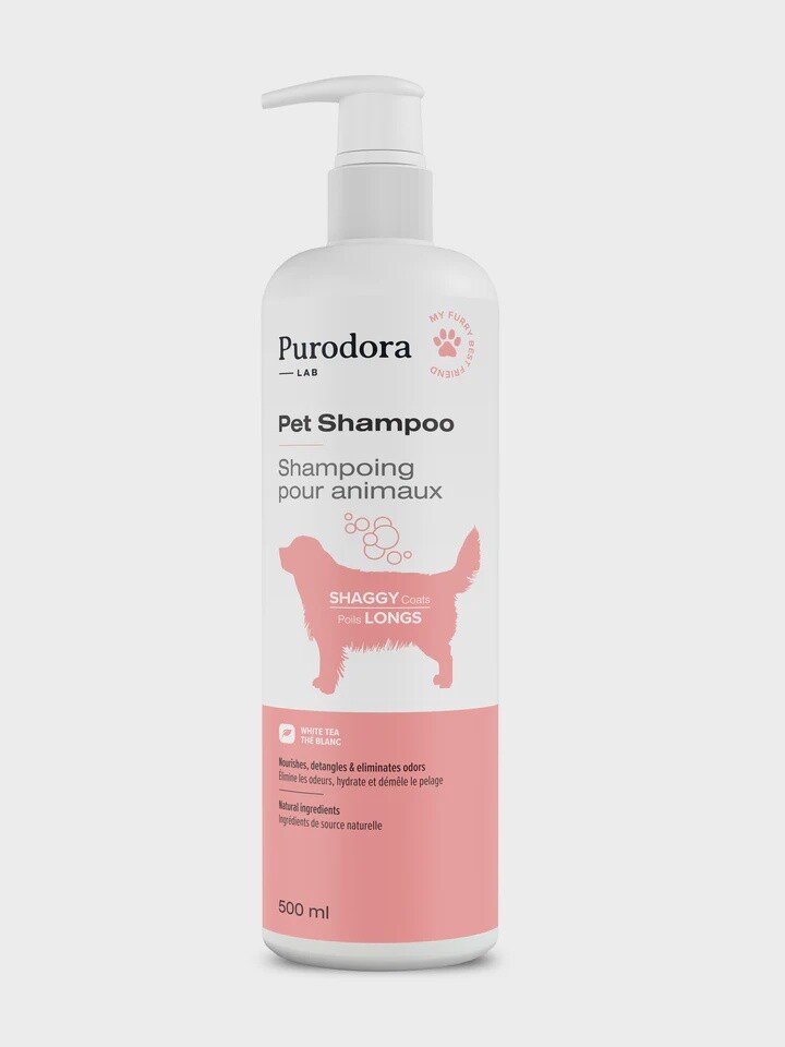 Purodora / Shampoing pour animaux à poils longs, Format: 500 ml