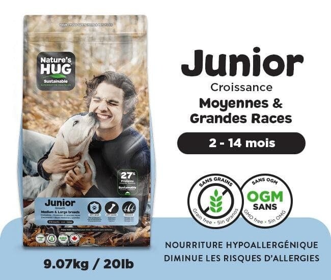 Nature&#39;s Hug / Chiot / moyenne et grande race / 9.07 kg (20 lb)