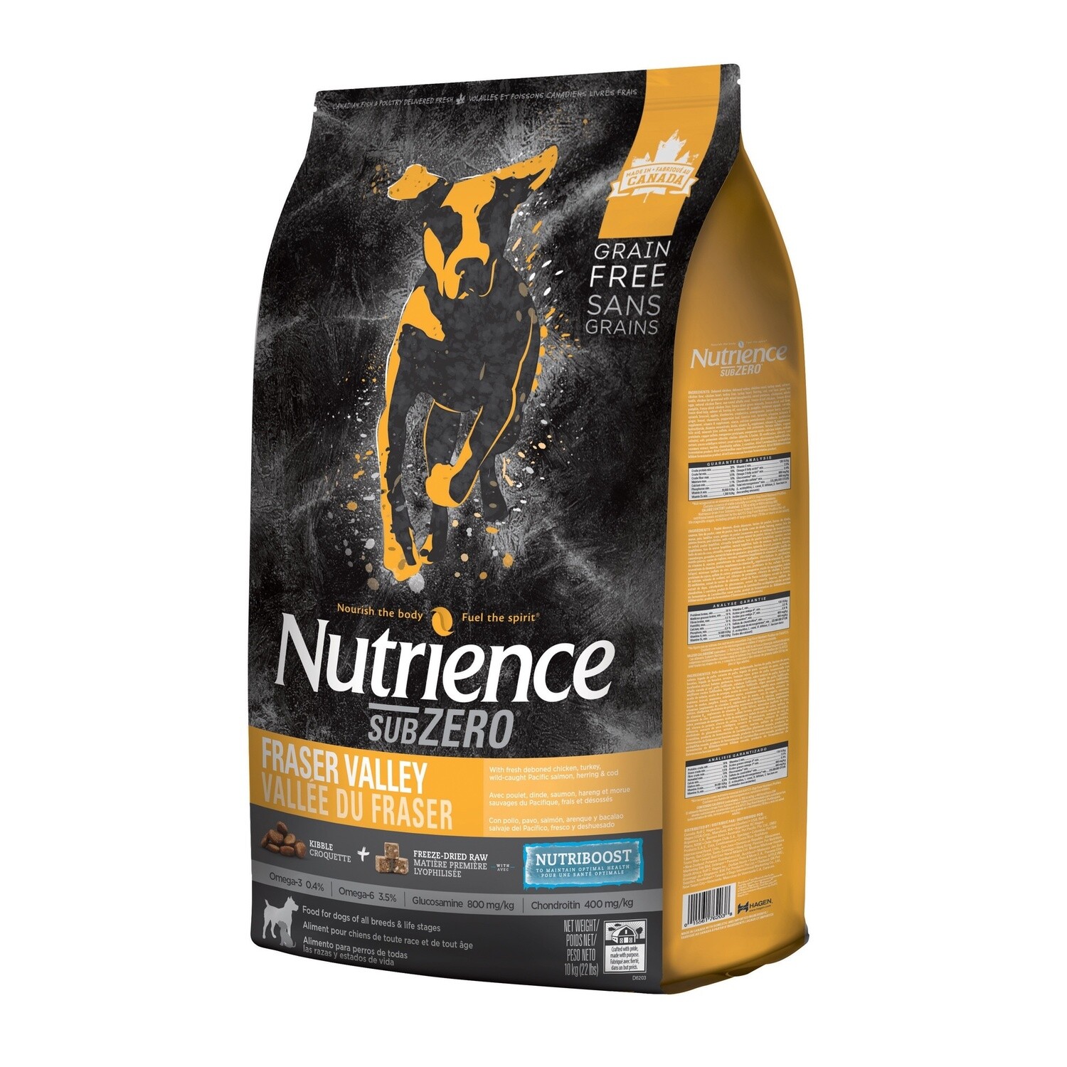 Nutrience Subzero / Chien / sans grains / Vallée du Fraser / 10 kg (22lb), Format: 10 kg (22 lb)