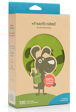Earth Rated /  Sacs à déjections, Options: Non-Parfumés, Quantité: 120 sacs