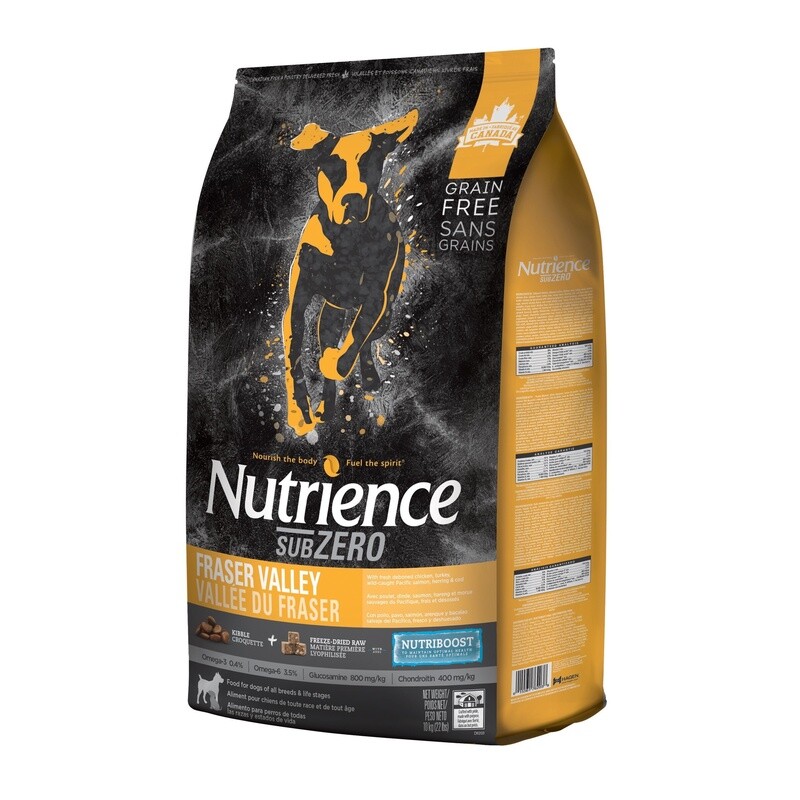 Nutrience Subzero / Chien / sans grains / Vallée du Fraser / 10 kg (22lb)