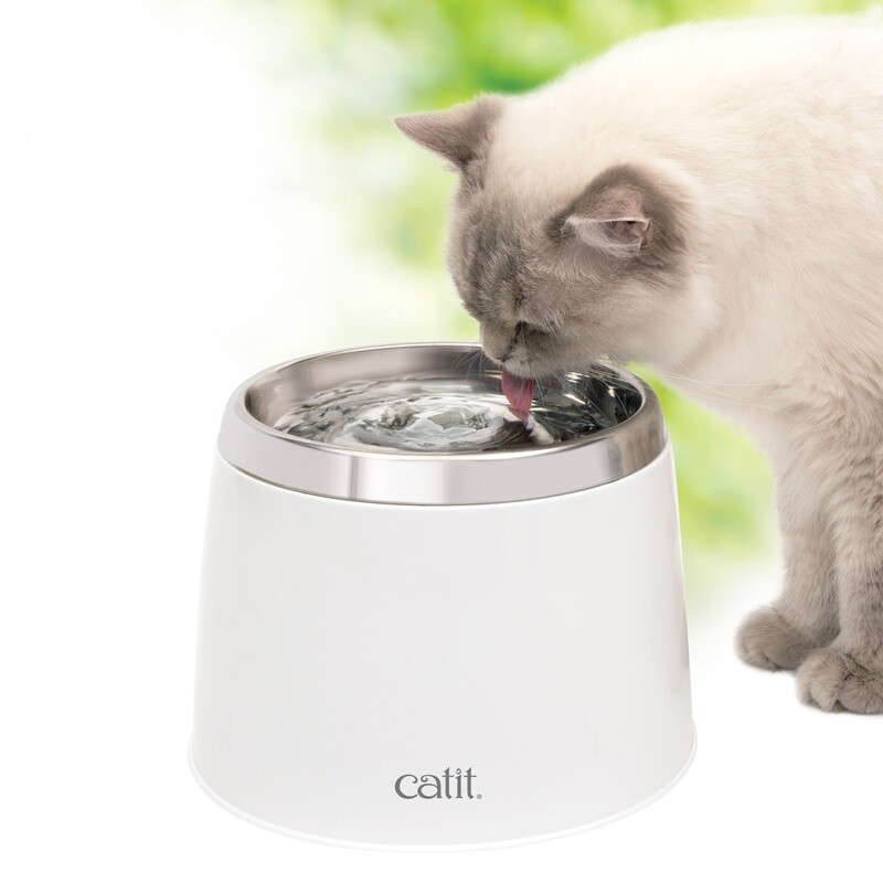 Catit 2.0 / Chat / abreuvoir avec dessus en acier inoxydable