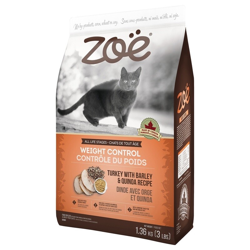 Zoë / Chat / Dinde, orge et quinoa / 1.36 kg (3 lb)