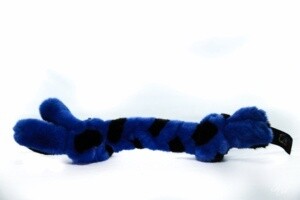 Schum-Tug / Corde peluche tressée, Format &amp; Couleur: Petit - Bleu &amp; Noir