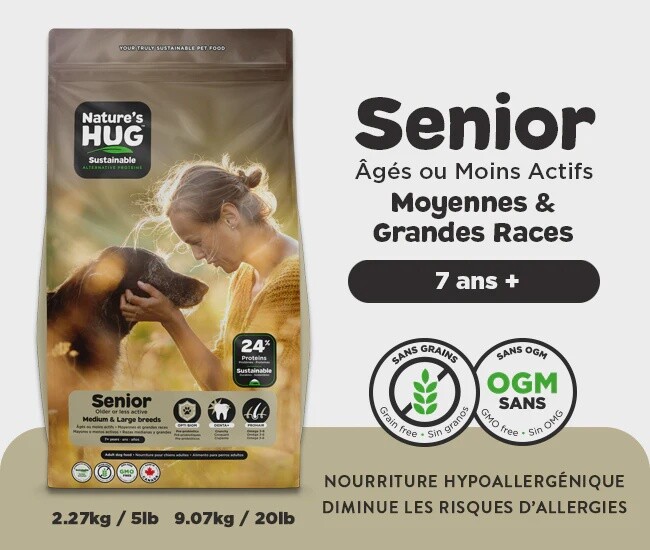 Nature&#39;s Hug / Chien / Senior / moyenne et grande race, Format: 2.27 kg (5 lb)