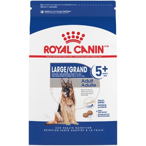 Royal Canin / Chien / adulte / grande race 5+, Format: 13.6 kg (30 lb)