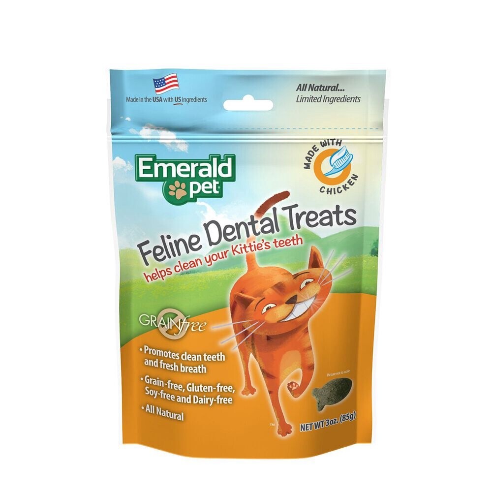 Emerald Pet / Chat / Friandises dentaires / Poulet, Format: 3 oz (85g)