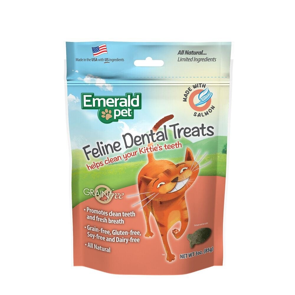 Emerald Pet / Chat / Friandises dentaires / Saumon, Format: 3 oz (85g)