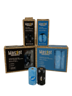 Maskot / Sacs à Déjections, Couleur: Bleu, Quantité: 120 sacs
