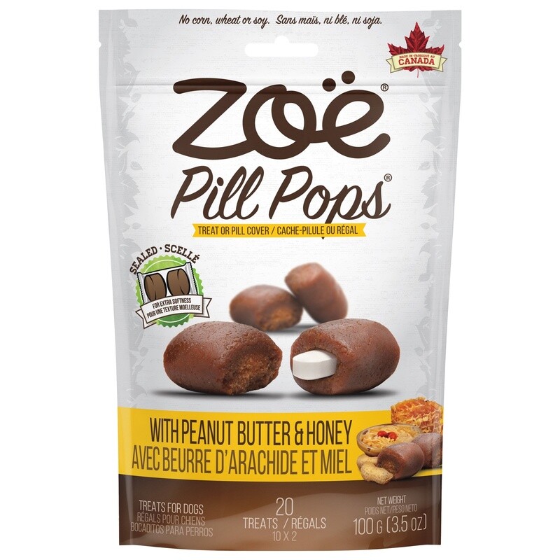 Zoë Chien Régals Pill Pops, Beurre d&#39;arachide et miel