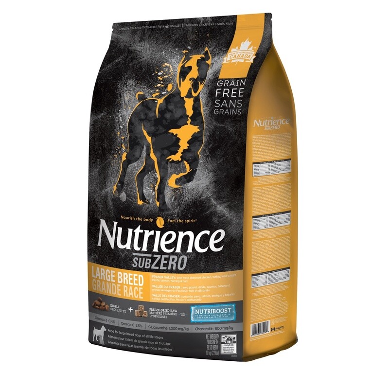 Nutrience Subzero / Chien / grande race  / sans grains / Vallée du Fraser / 10 kg (22lb)