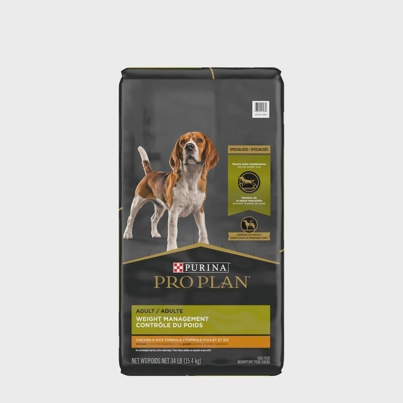 Pro Plan / Chien / contrôle du poids / poulet et riz