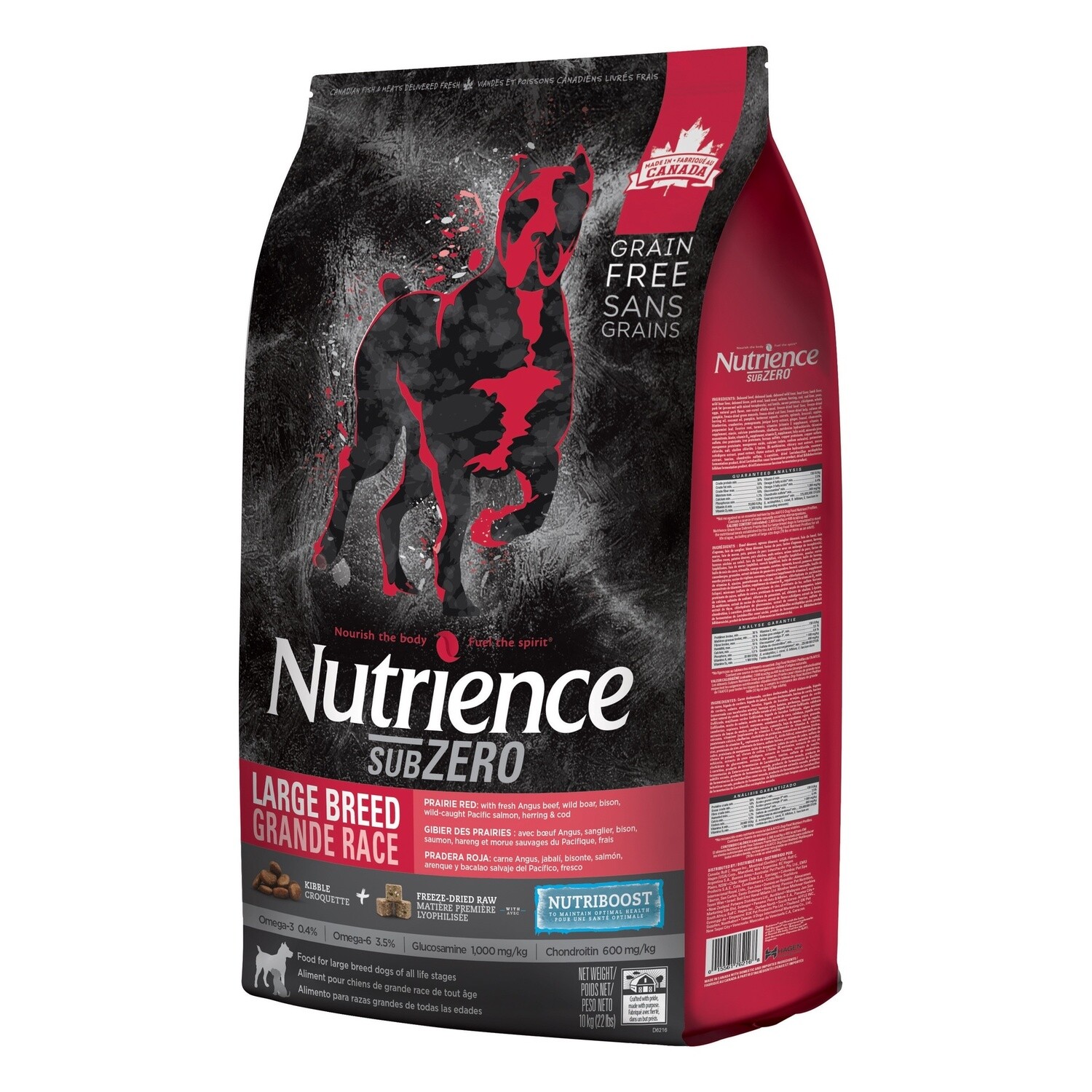 Nutrience Subzero / Chien / grande race / sans grains / Gibier des Prairies / 10 kg (22lb), Format: 10 kg (22 lb)