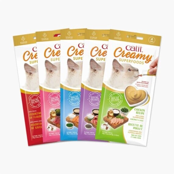 Catit / Chat / gâteries creamy avec superaliments / 4 x 10g (0.35oz)