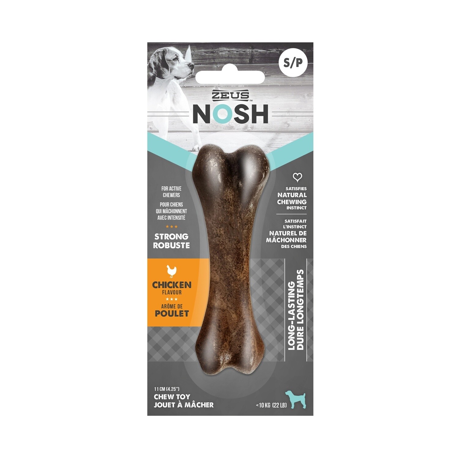 Zeus Nosh / Os à mâcher robuste / arôme de poulet, Format: Petit