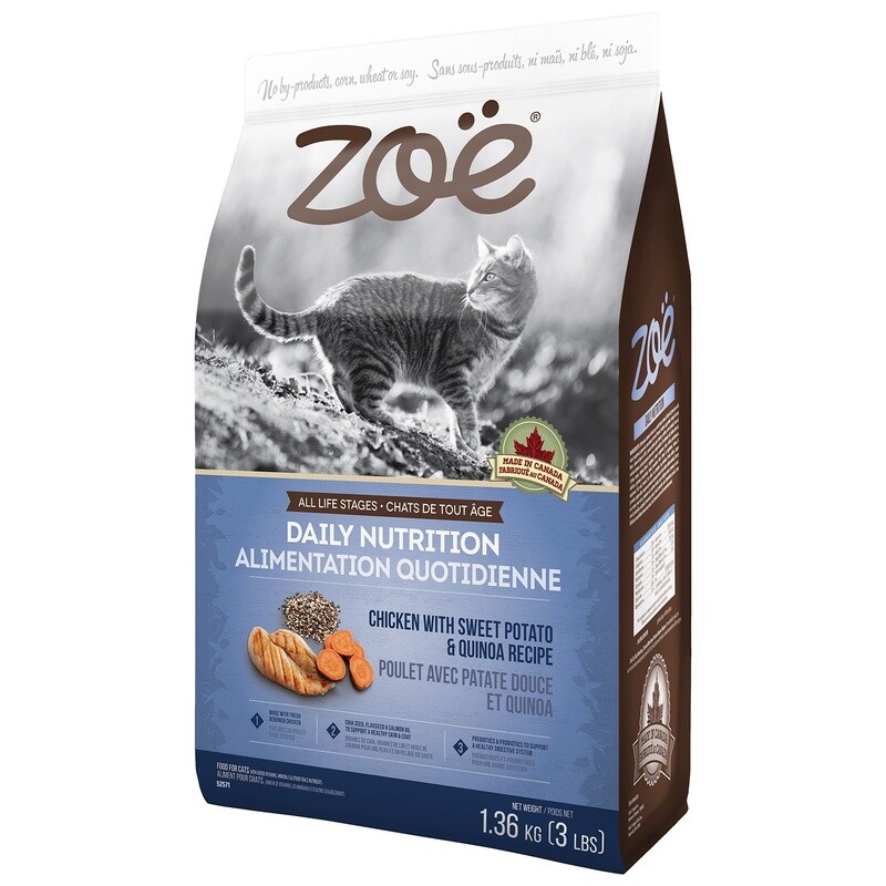 Zoë / Chat / Poulet, patate douce et quinoa / 1.36 kg (3 lb)