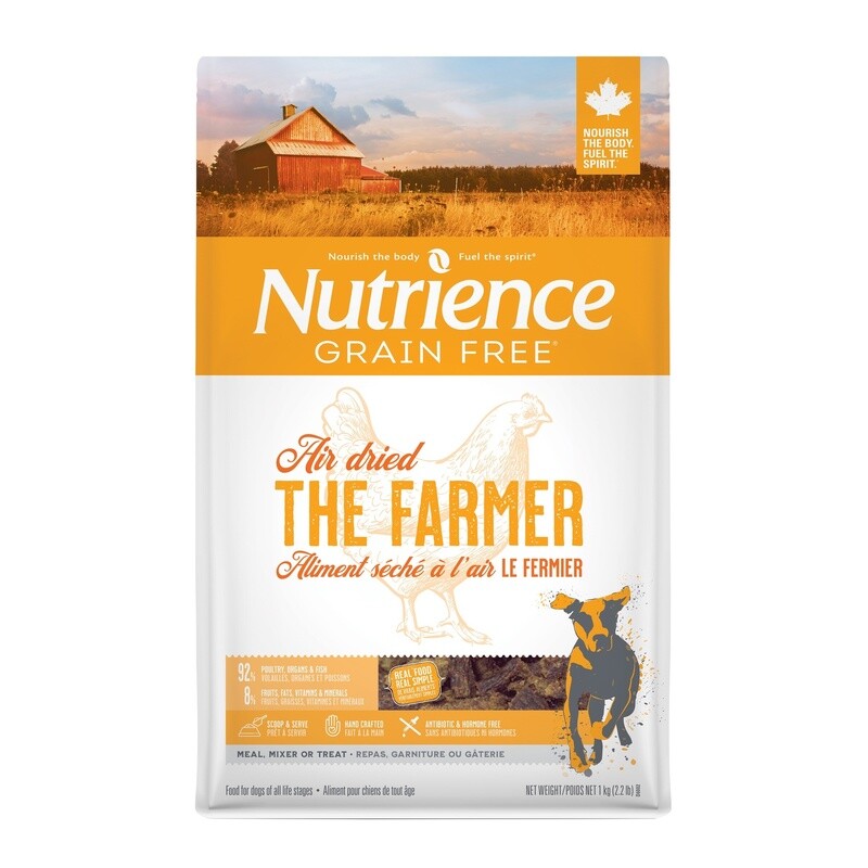 Nutrience Chien / Sans grains / séché à l’air / Le fermier, 1 kg (35 oz)