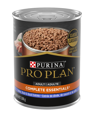 Pro Plan / Chien / Complete Essentials / entrée de dinde, canard et caille / 368 g (13 oz)