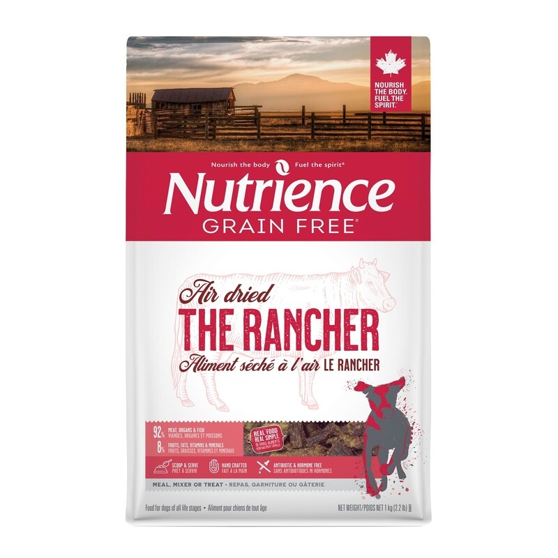 Nutrience Chien / Sans grains / séché à l&#39;air / Le Rancher, 1 kg (35 oz)