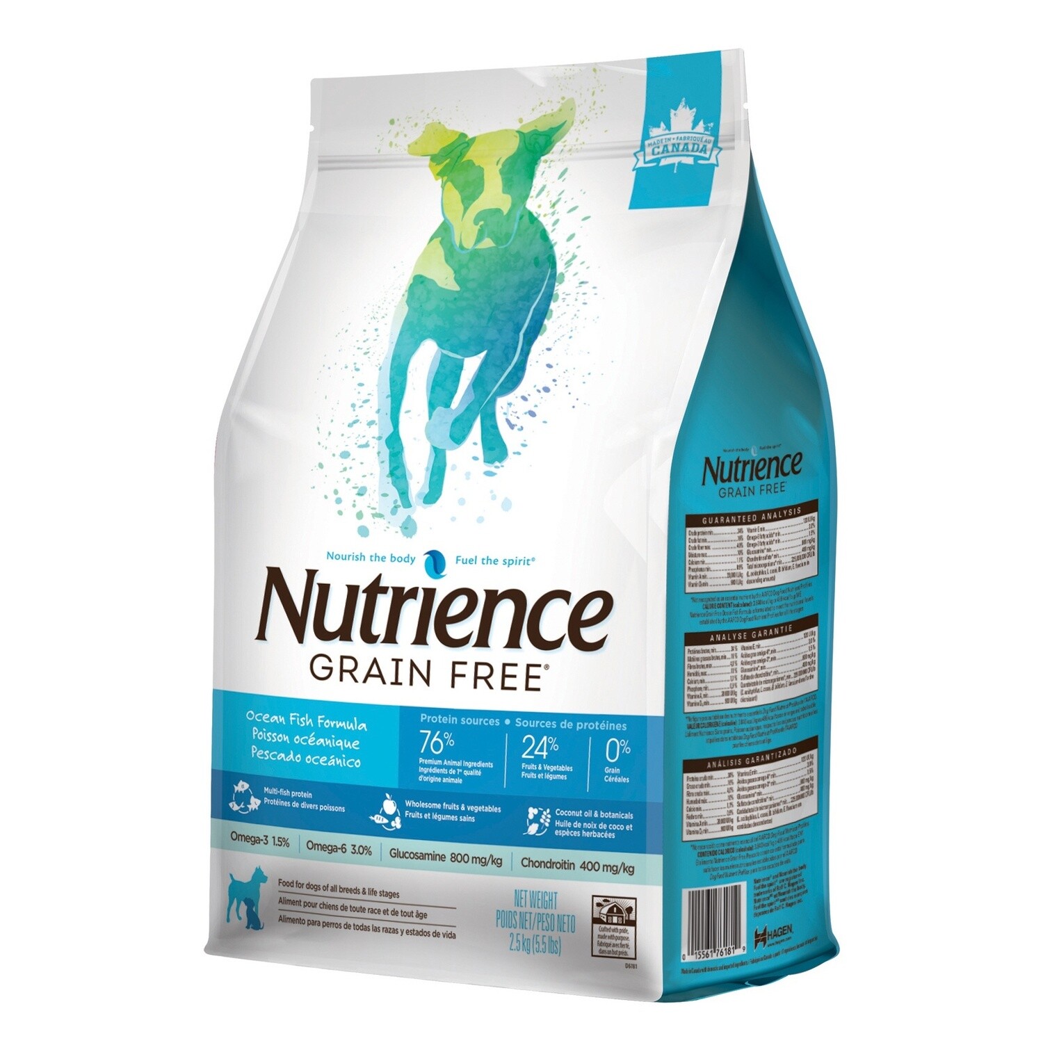 Nutrience Chien / Sans grains / Poisson océanique, Format: 2,5 kg (5,5 lb)