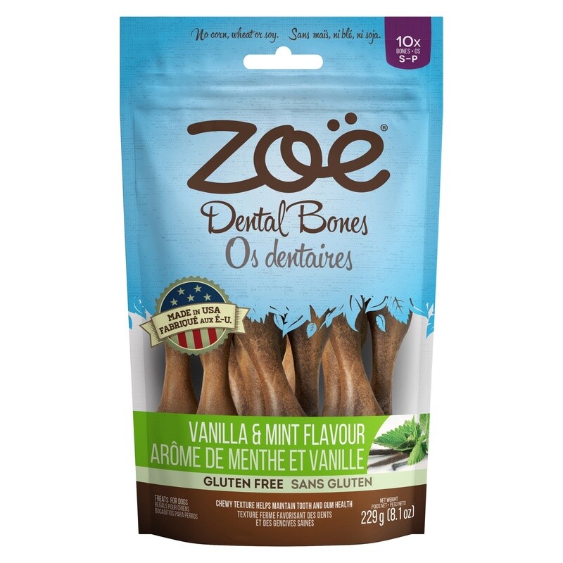 Zoë / Chien / Os dentaires / arôme de vanille et menthe