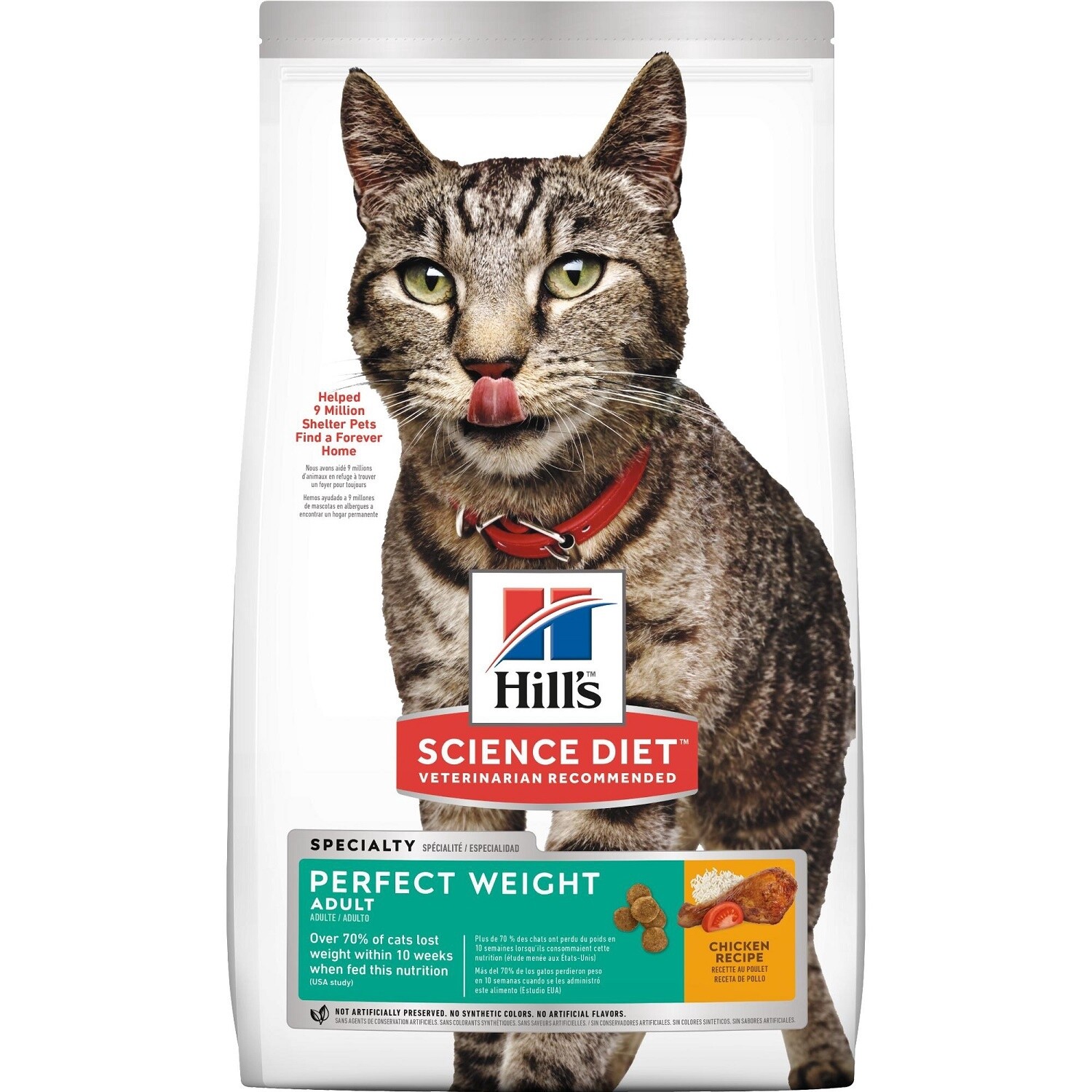 Hill&#39;s / Chat / Adulte / Poids Parfait, Format: 1.36 kg (3 lb)