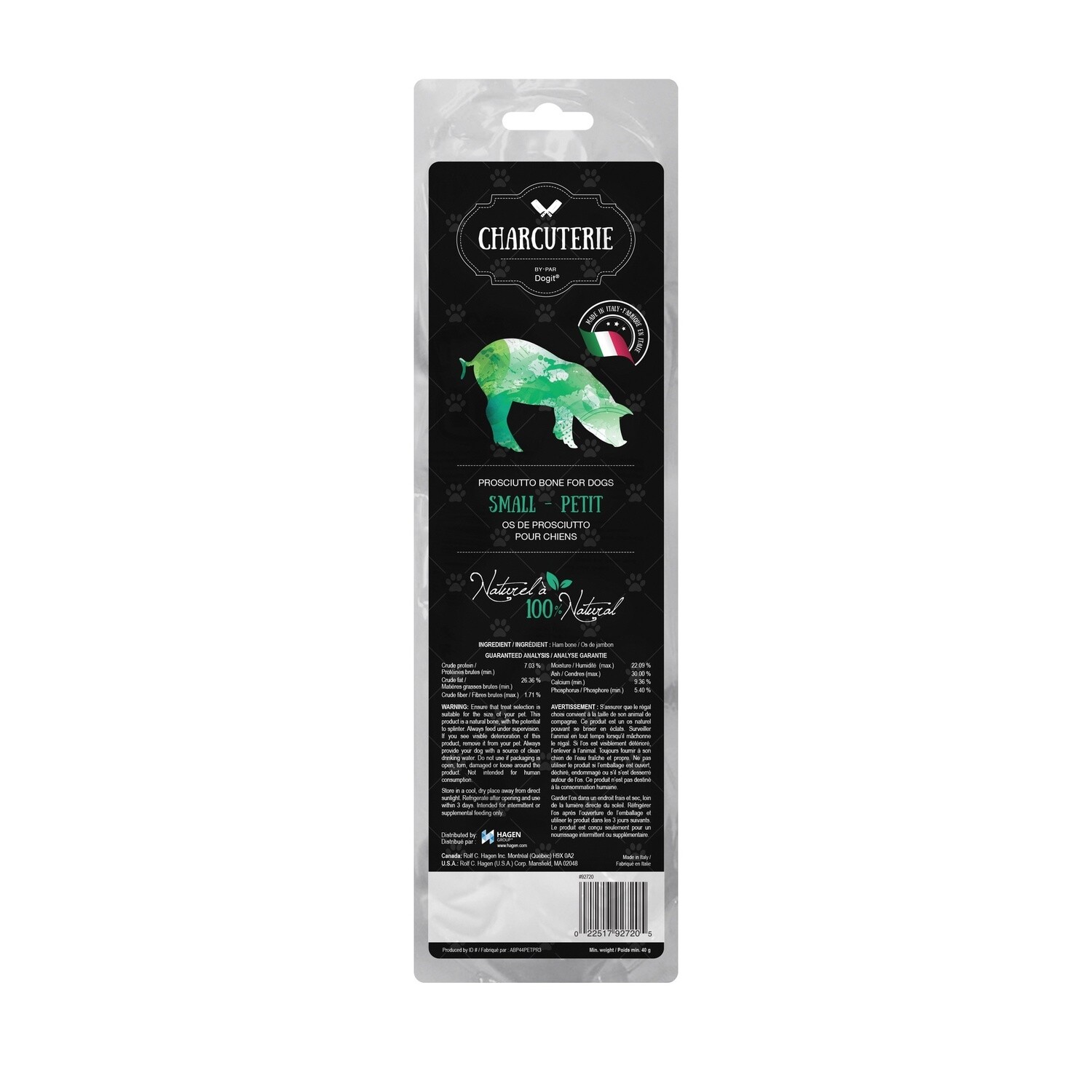 Dogit / Chien / Os de prosciutto Charcuterie, Format: Petit (fibula)