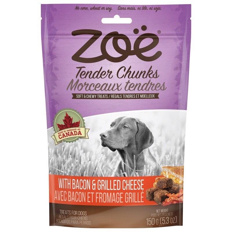 Zoë / Chien / Morceaux tendres / Fromage grillé et bacon
