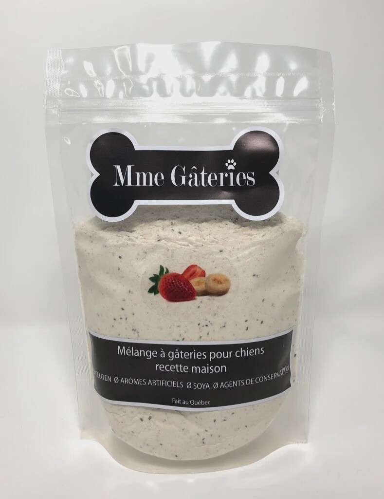 Mme Gâteries / Chien / Préparation à gâteries / fraises &amp; bananes