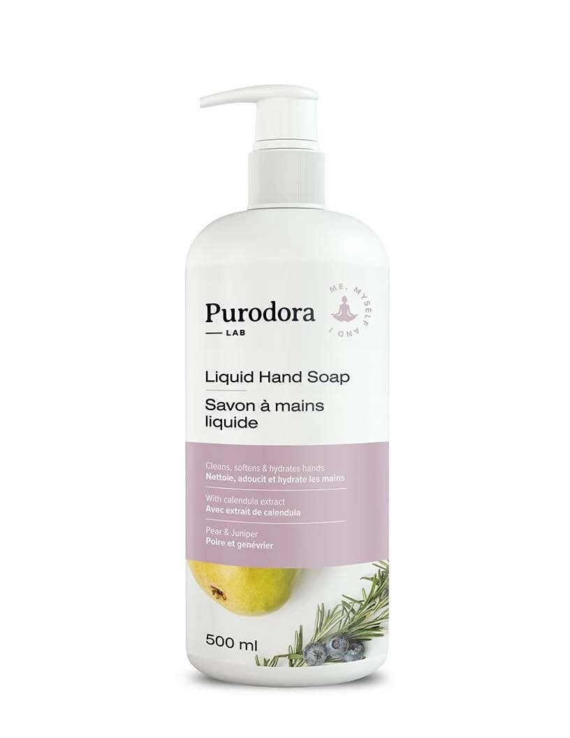 Purodora / Savon à mains liquide - poire et genévrier, Format: 500ml