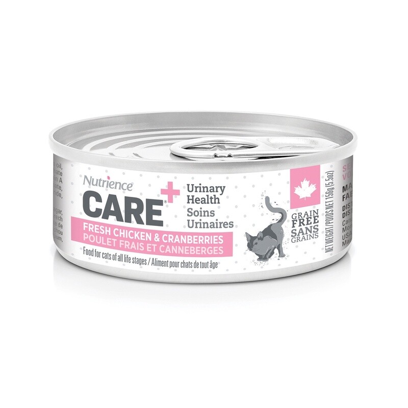 Pâté Nutrience Care Soins urinaires pour chats, repas au poulet frais et canneberges, 156 g (5,5 oz)