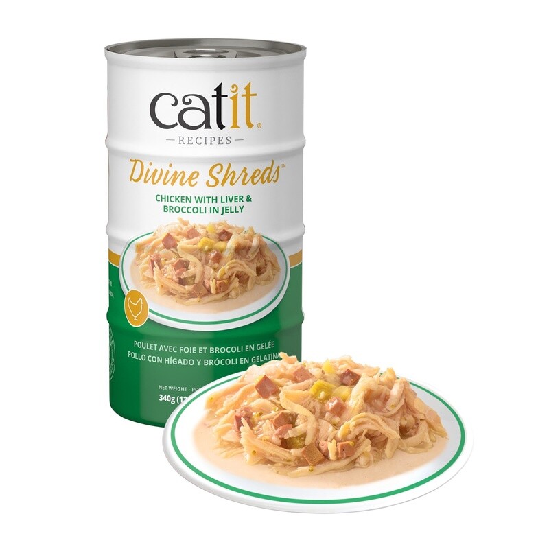 Catit / Chat / Divine Shreds en gelée / 4 x conserves de 85 g