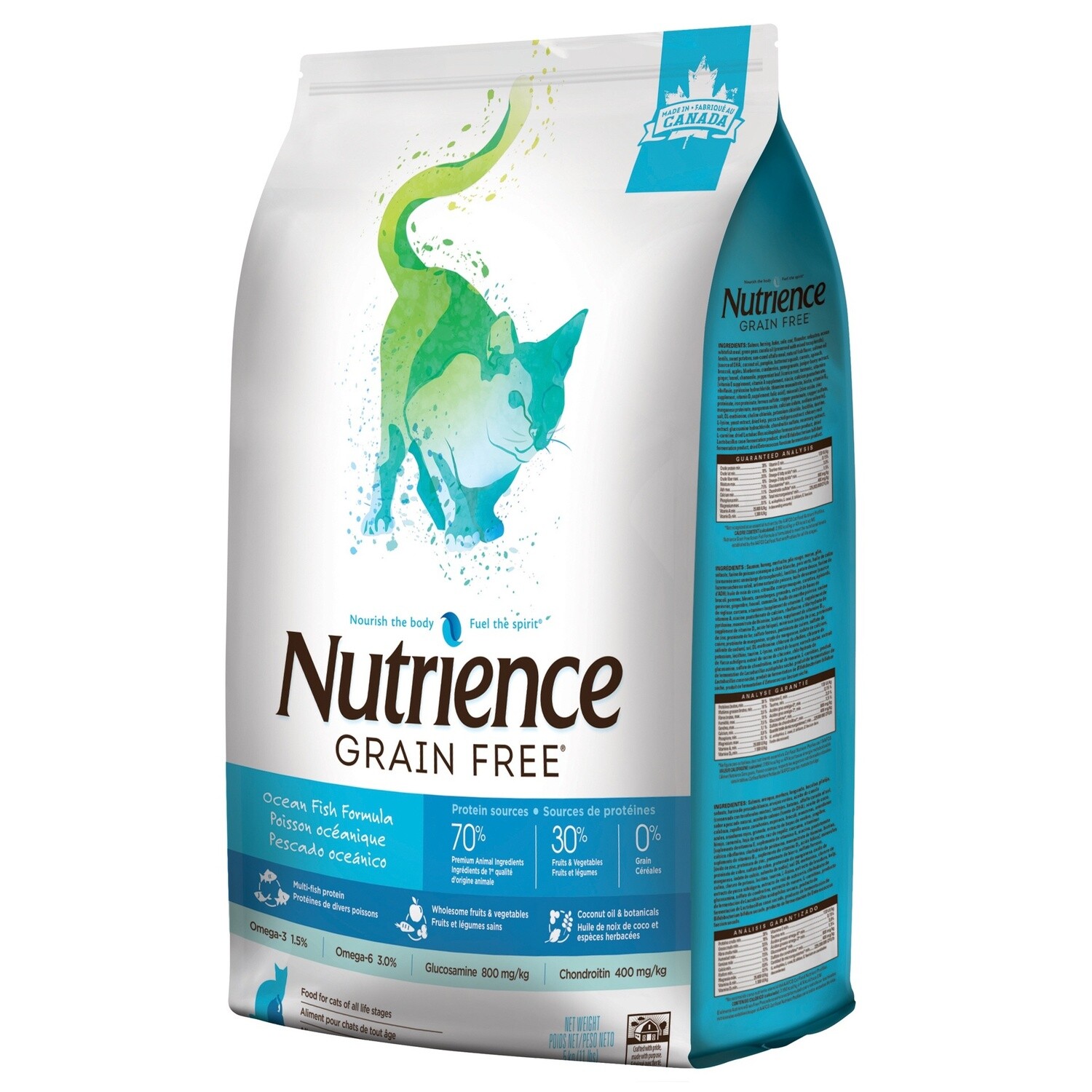 Nutrience Sans grains Chat  Poisson océanique, Format: 5 kg (11 lb)
