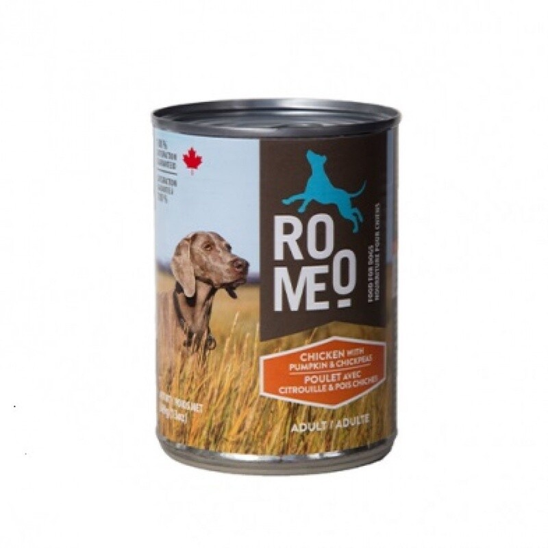 Roméo / Conserve / Chien / Adulte / Poulet Citrouille &amp; Pois Chiches