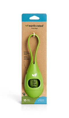 Earth Rated / Distributeur 2.0 / 15 sacs non parfumés, Fragrance: Non-Parfumé